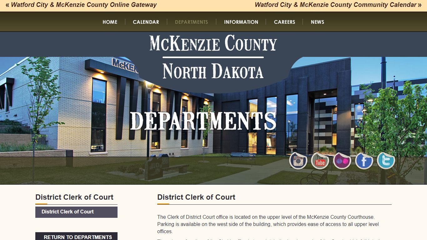 District Clerk of Court - McKenzie County, North Dakota