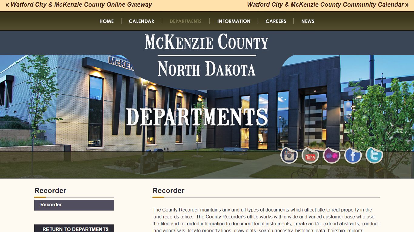 Recorder - McKenzie County, North Dakota